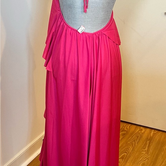ASOS DESIGN halter tiered ruffle maxi dress size 6 - Picture 10 of 11